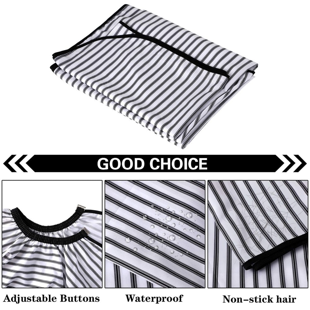 Durable Professional Barber Cape & Duster Brush Set - Easy Care, Static-Free