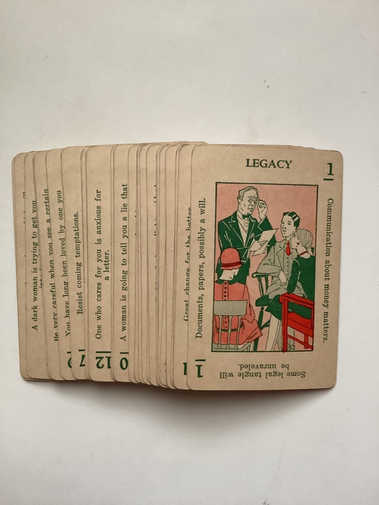 Antique “GYPSY LORE FORTUNE TELLING CARDS” *COMPLETE* c.1920’s