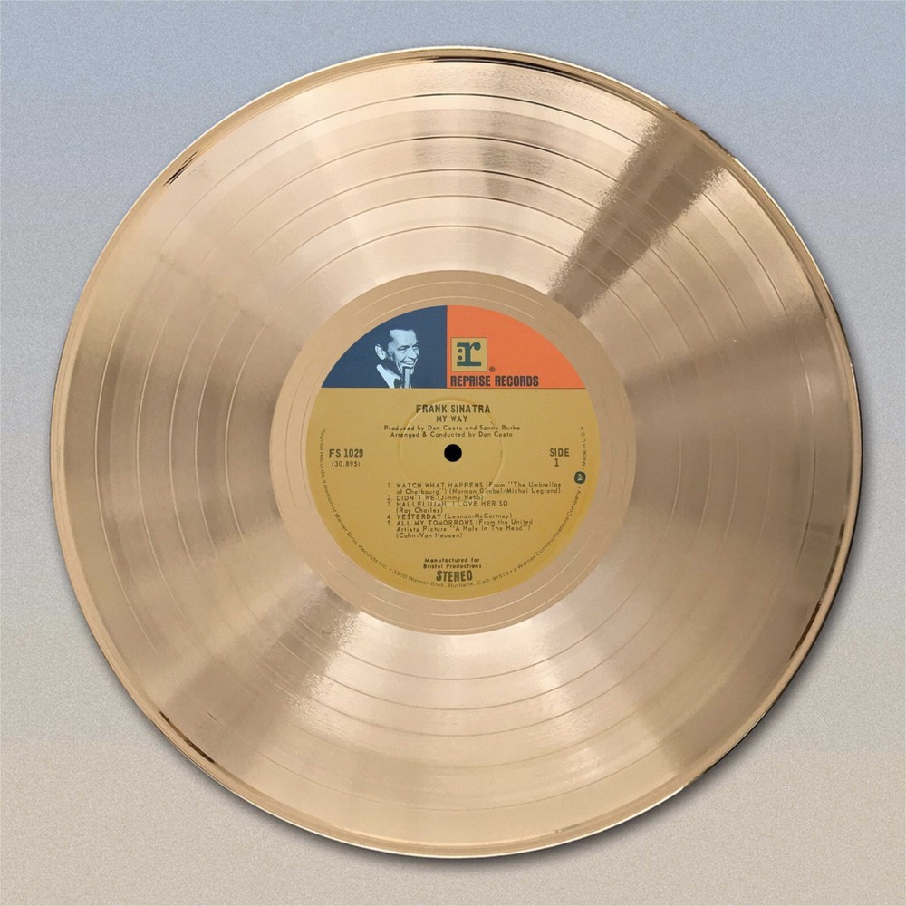Frank Sinatra "My Way"  Gold LP Record wall art