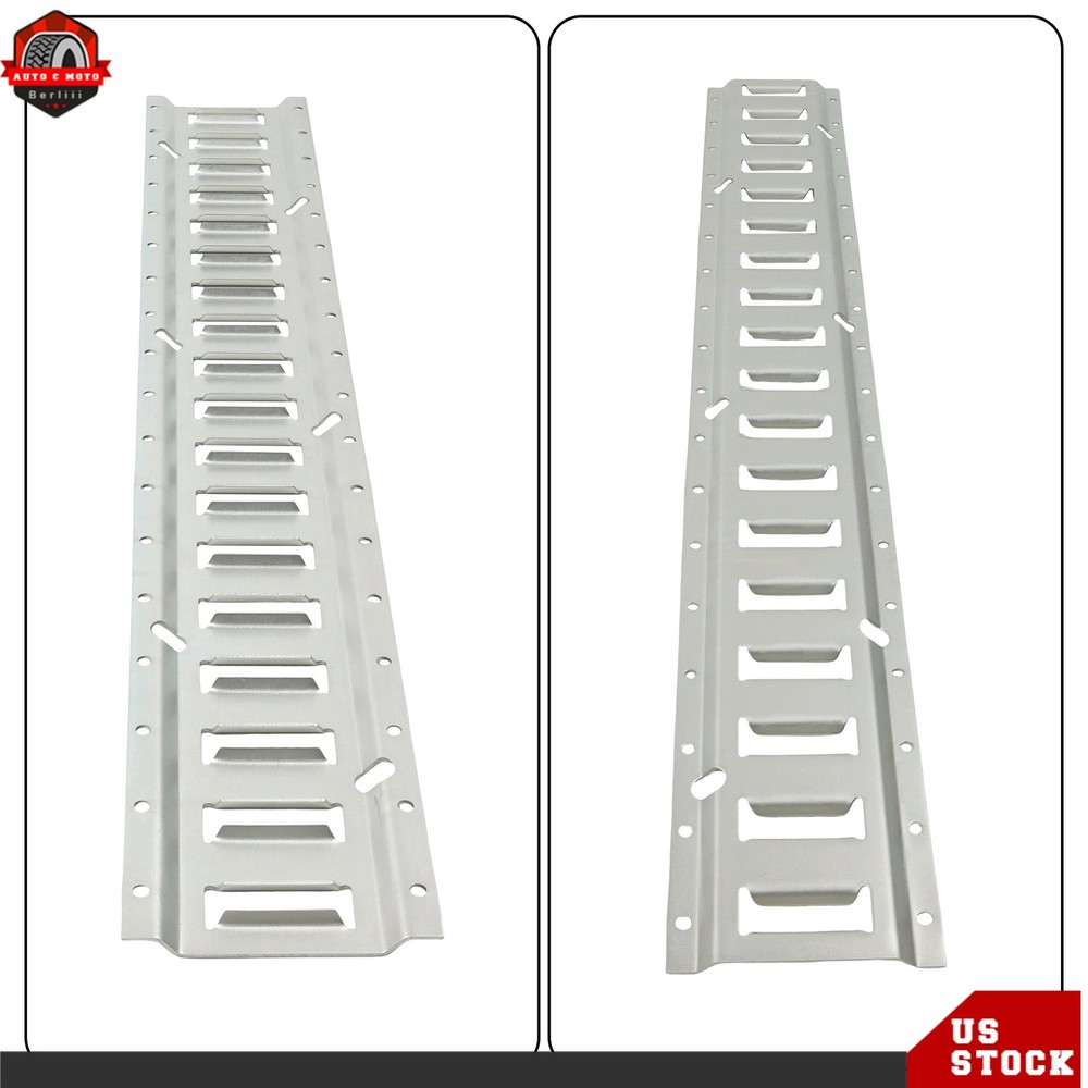 24 Pack 3' E Track Tie Down Rail Kit Silver Galvanized Steel Secure Cargo New
