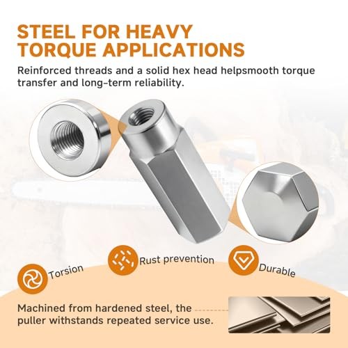 5910-893-0801 Flywheel Puller Tool, M8 x 1.0 Thread, 2" Length, Compatible