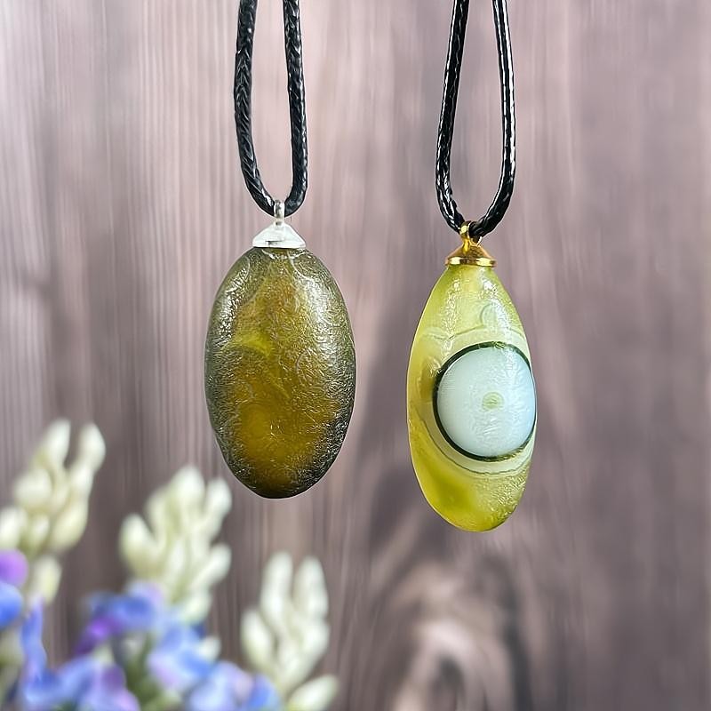 TOP China Inner Mongolia Gobi Eye Rough Agate Specimen Pendant