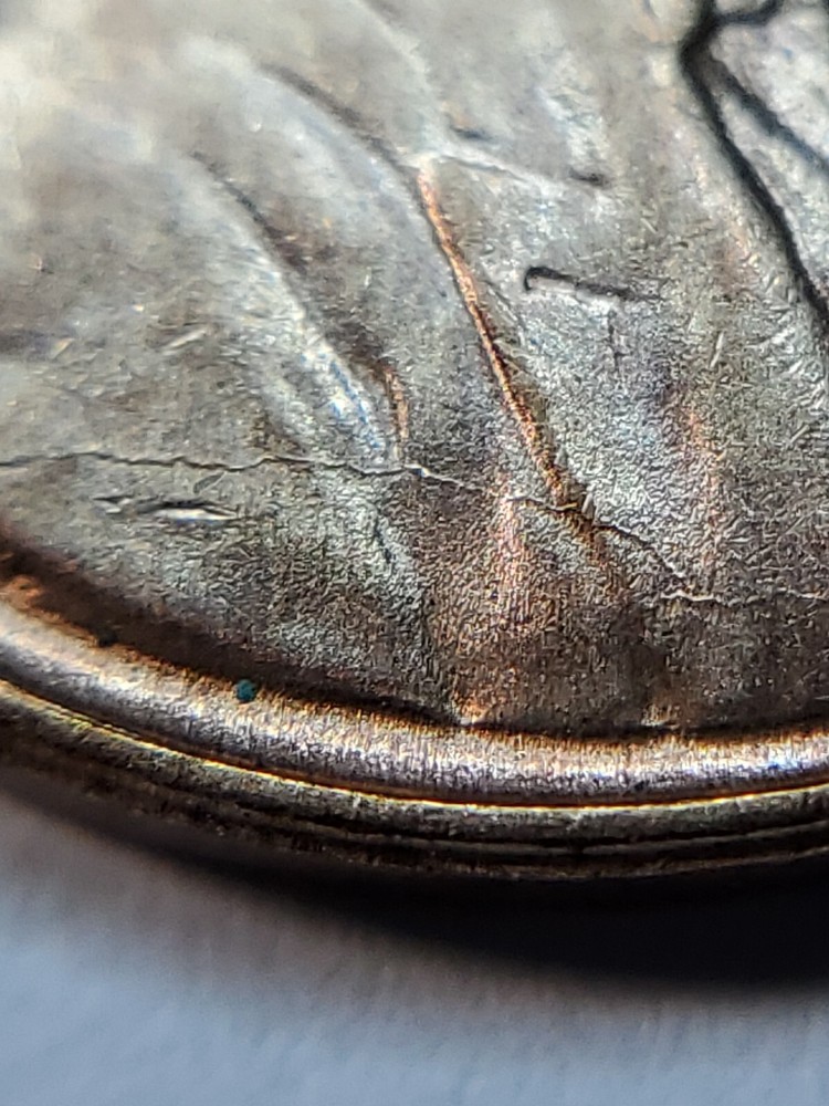 1941 P Uncirculated Die Crack Error Lincoln wheat Cent#31