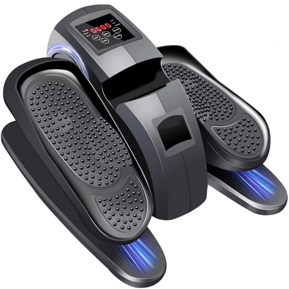 Under Desk Elliptical Trainer w/ Remote – 12 Speed Electric Leg Exerciser Pedal