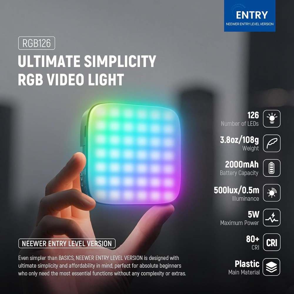 Magnetic RGB LED Camera Light Portable Panel