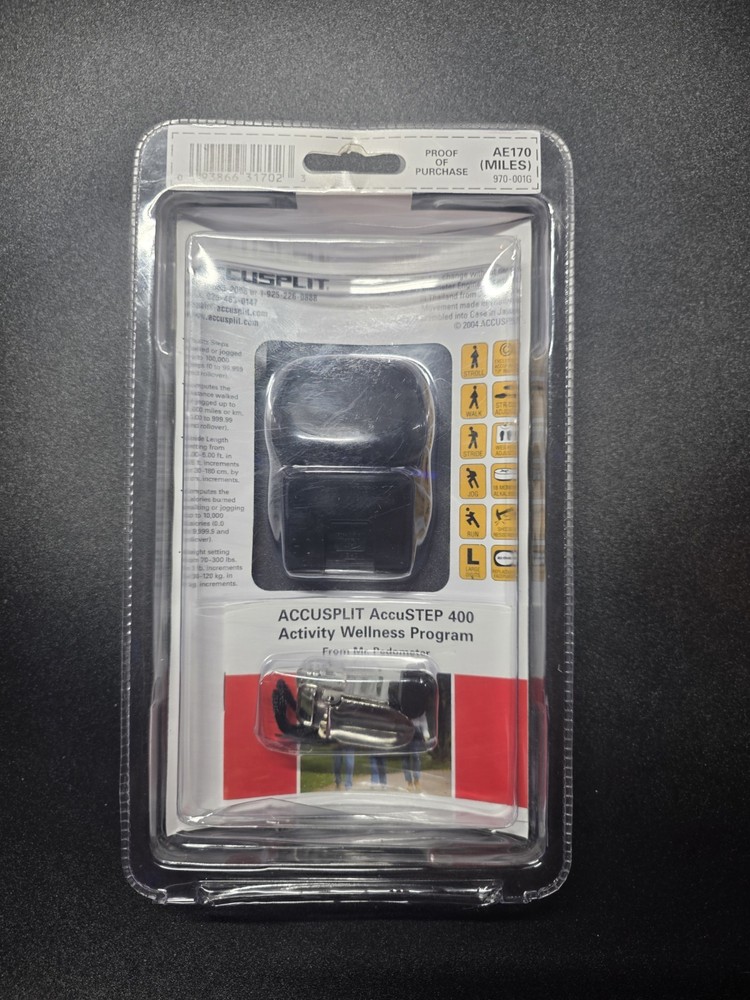 Accusplit Wellness Eagle 170 Deluxe Walking Step Activity Pedometer AE170
