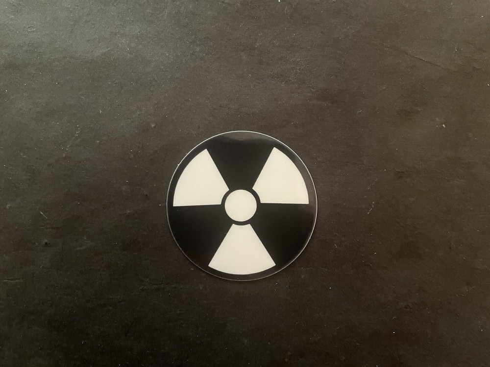 Nuclear Hazard Warning Glow In The Dark Sticker