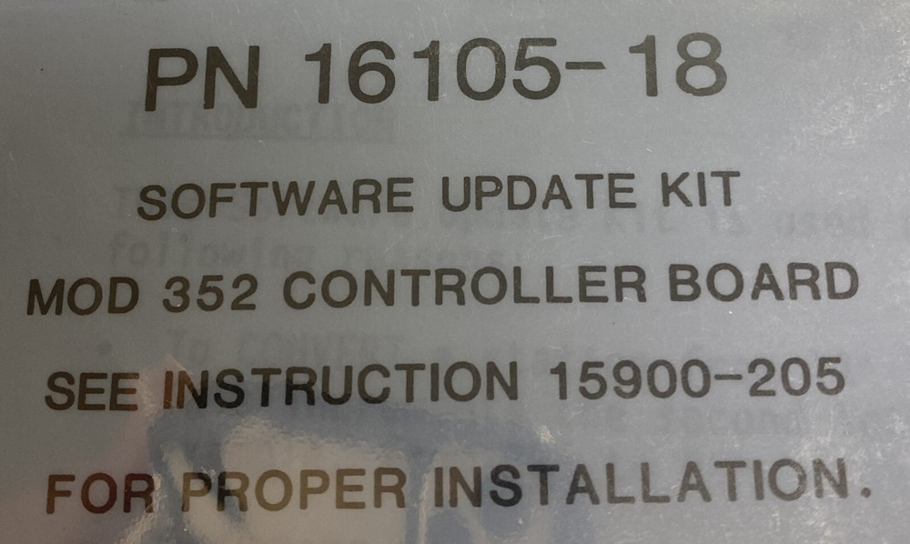 Moore,16105-18,Software Update Kit Mod 352 New