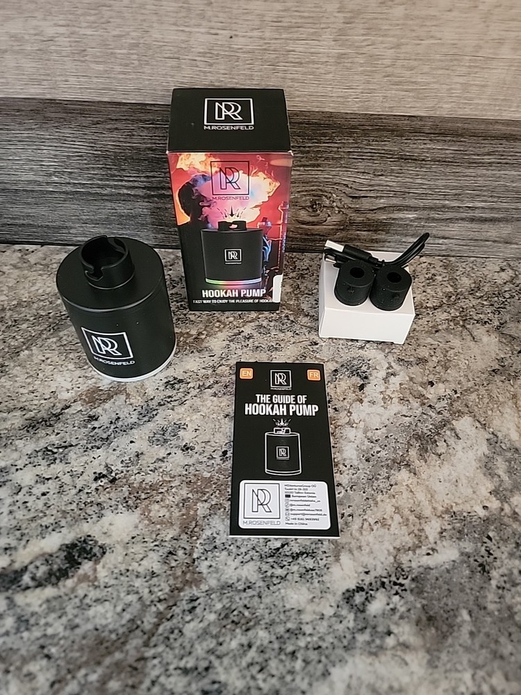 Black Mini Hookah Pump Hookah Starter with Rechargeable Battery