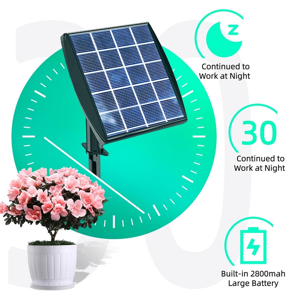 Solar Powered Drip Irrigation System, OHYEAHSPIN Solar Automatic Garden Water...