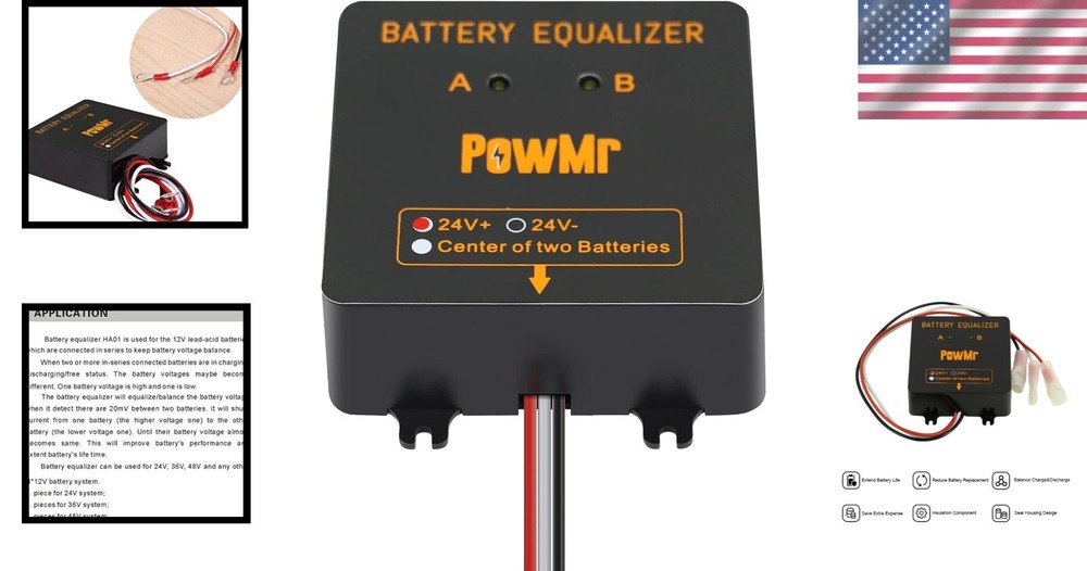 Energy-Efficient 24V Battery Voltage Balancer - Enhances Battery Longevity