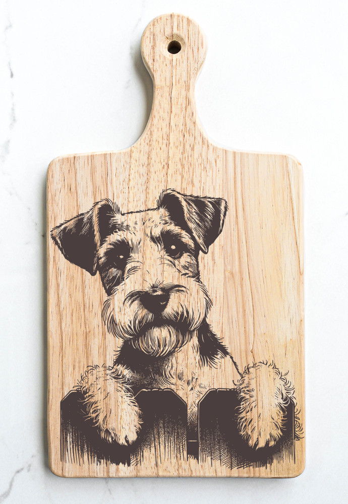 Fox Terrier Cutting Cheese Board