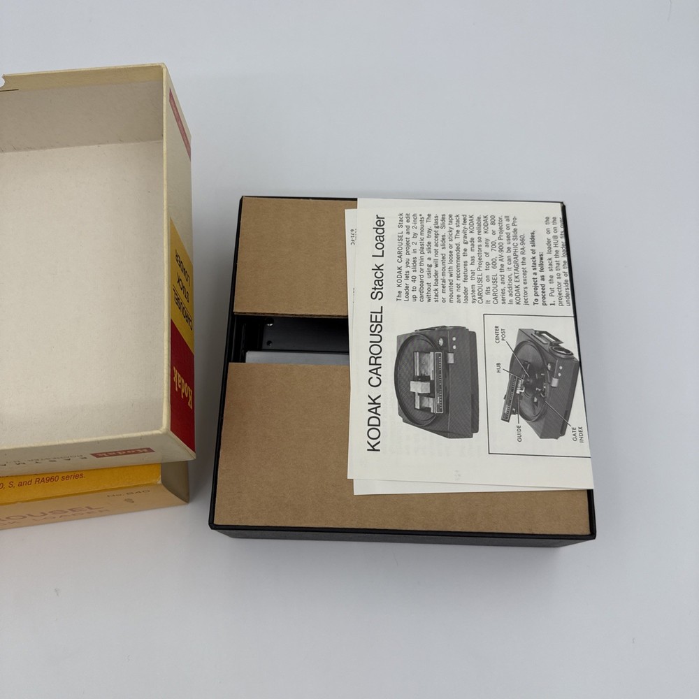 Vintage Kodak Carousel Stack Loader B40 Carousel Slide Projector Original Box