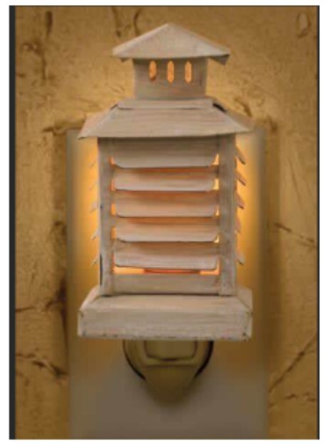 Park Designs Shutter Lantern Cream Nighlight