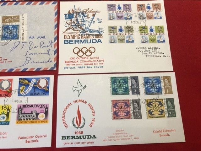 1968 Bermuda x 8 FDC