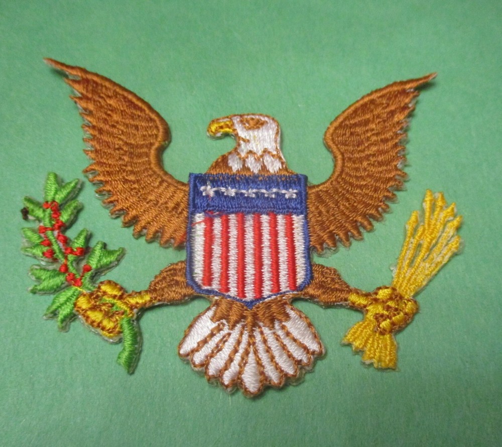 Eagle Holding Wheat and Arrows - New Iron-On Patch