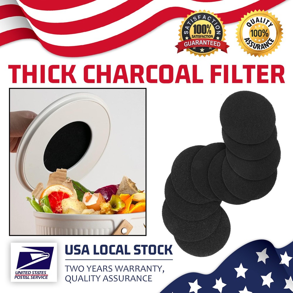 Sustainable 10Pack Activated carbon filter for Long-Lasting Compost Odor Control