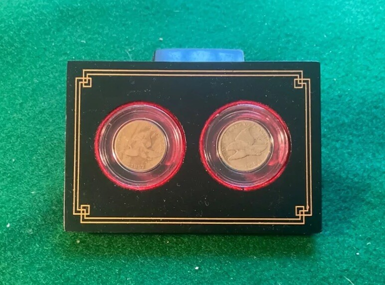 1857 & 1858 Flying Eagle Display - T25