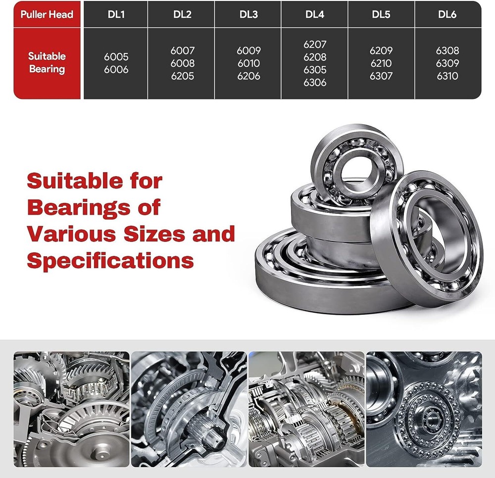 Bearing Disassembly Puller Inner Hole Puller Removal Tool Three-jaw Puller Set