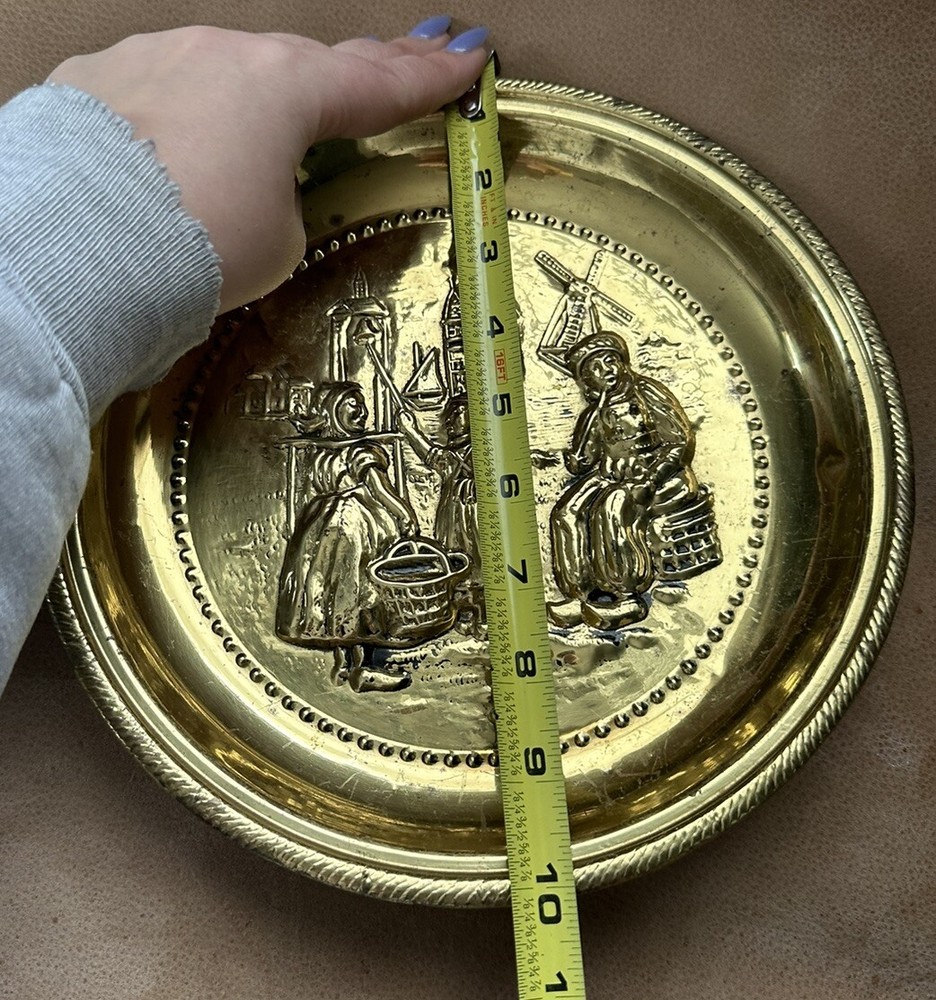 Vintage Brass Tin Gold Wall Decorative Plates