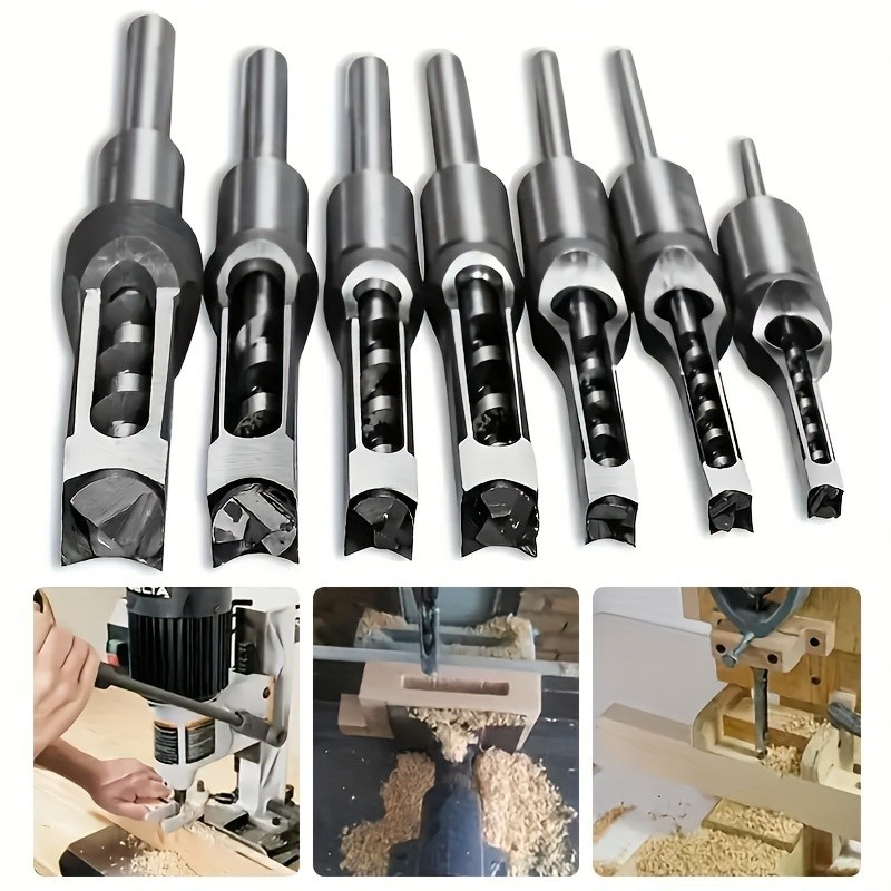 Woodworking Square Hole Drill Bit Set - Durable for Wood Drilling Projects