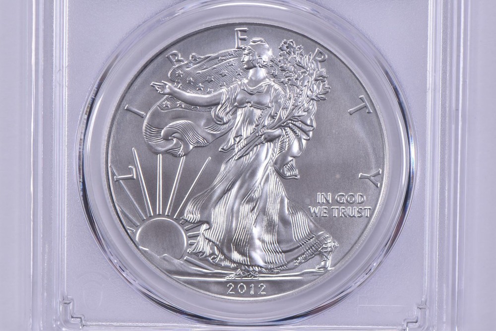 SP69 2012-W Burnished Silver Eagle Annual Set PCGS Blue Label