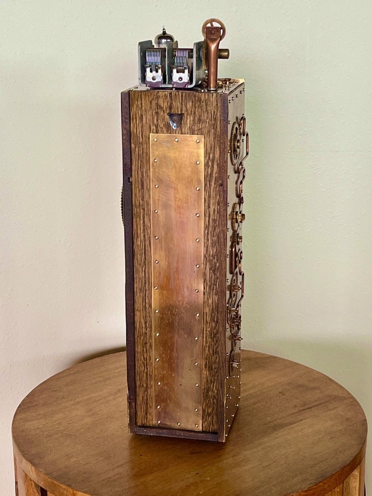steampunk desk clock