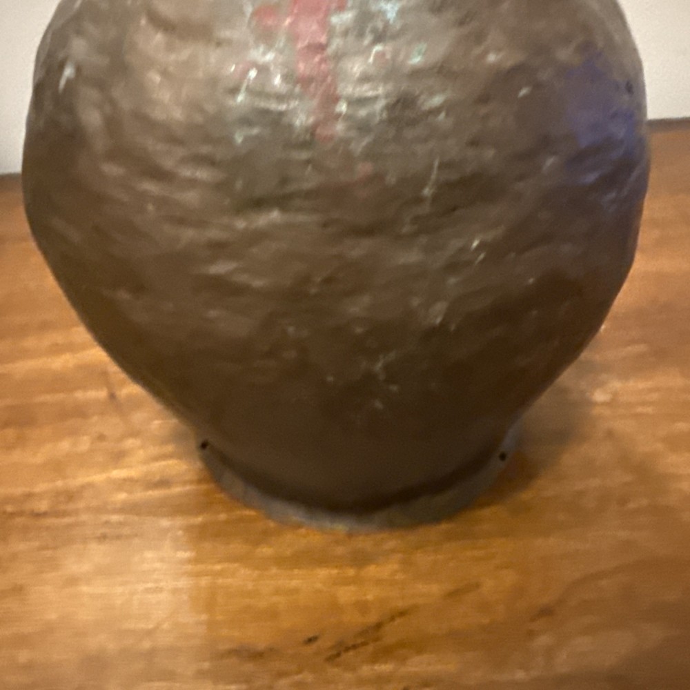 Vintage Hammered Copper Hanging Planter Pot Only 6 x 6”