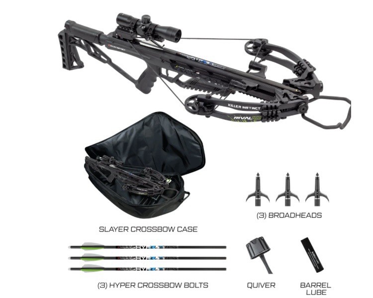 Killer Instinct Rival 410 Crossbow Hunt Ready Package Black
