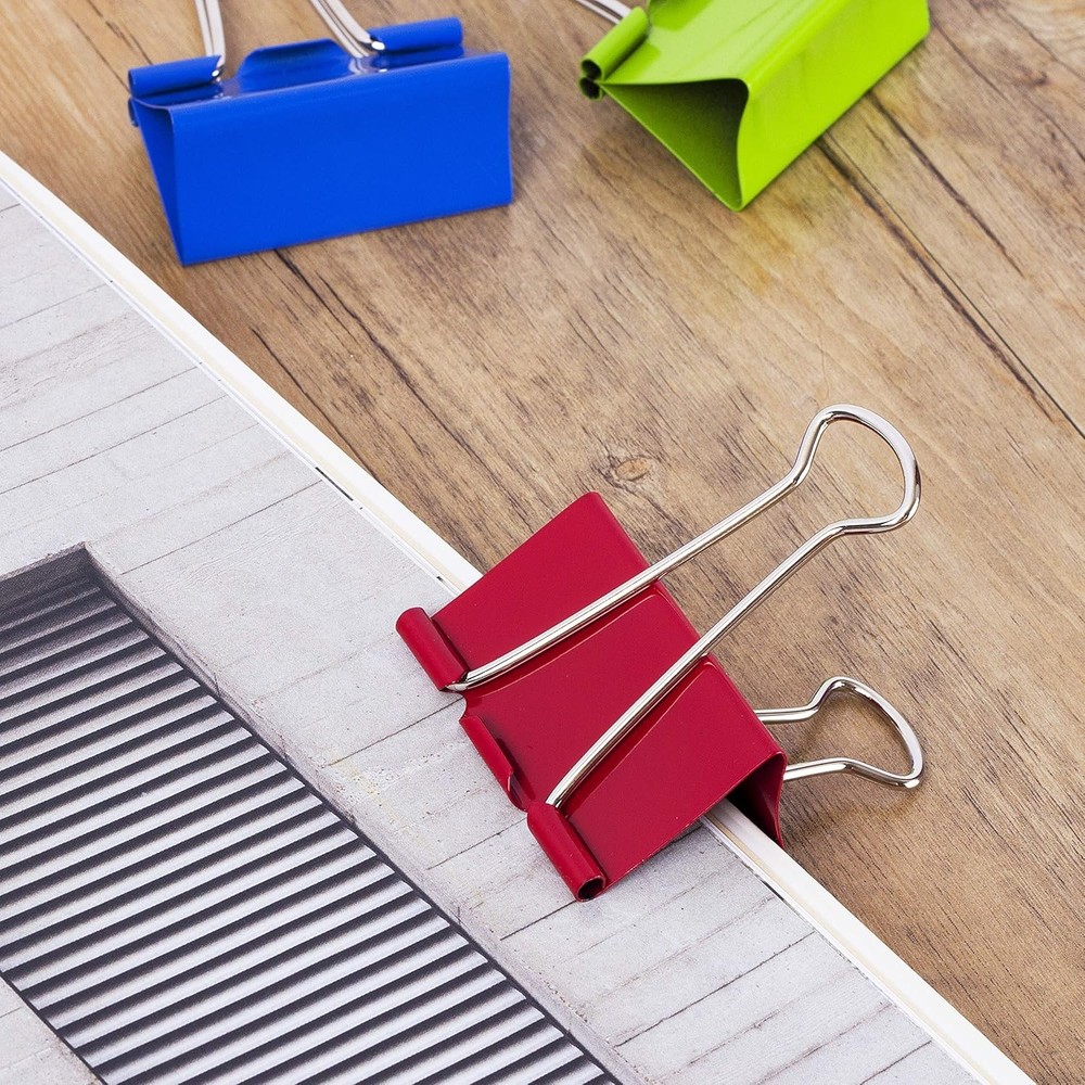 Mr. Pen Extra Large Binder Clips, 2 Inch, 12 Pack, Large, A. Assorted