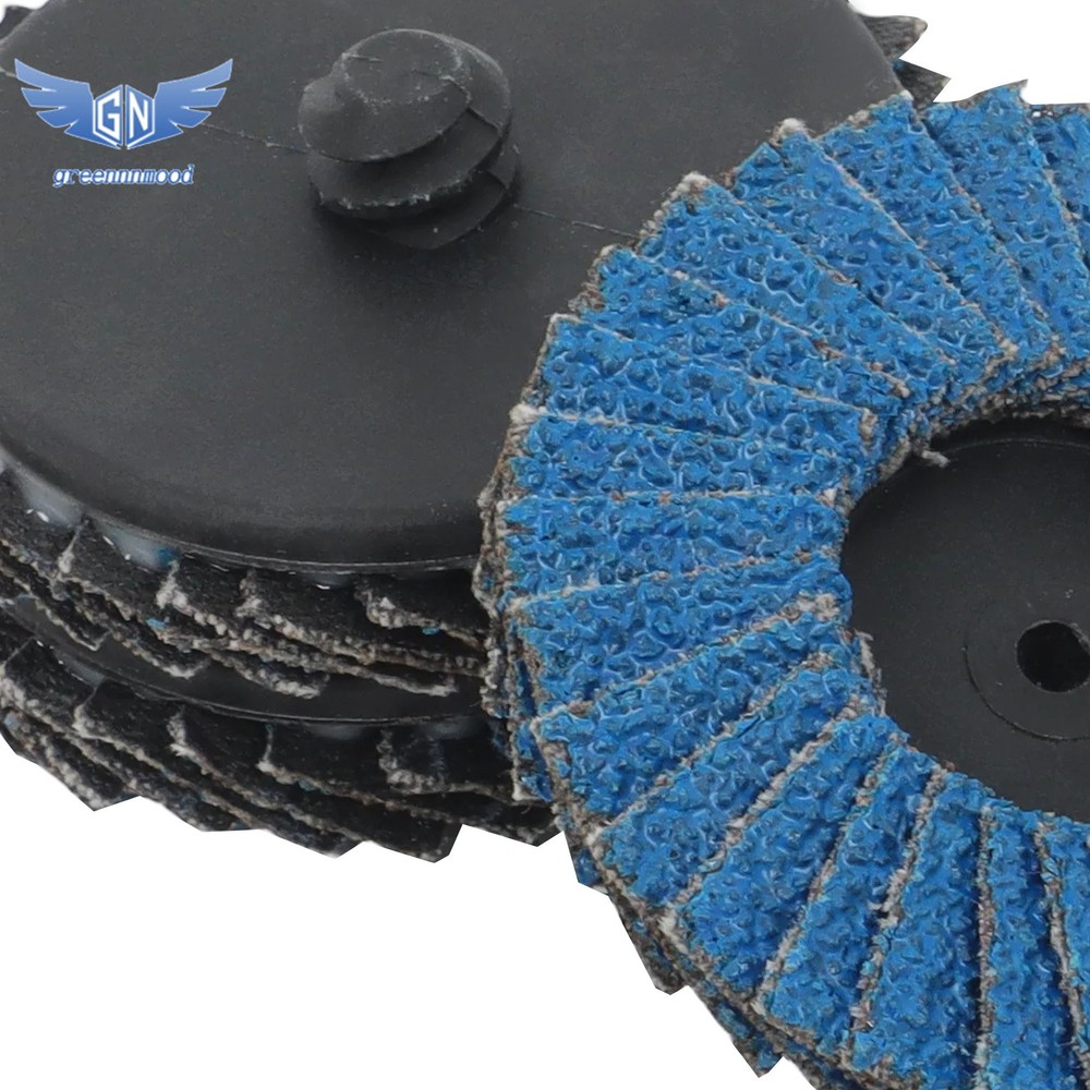 20PCS Mixed Curved Flap Disc 2" Roll Lock Quick Change Sanding Discs 40-120 Grit