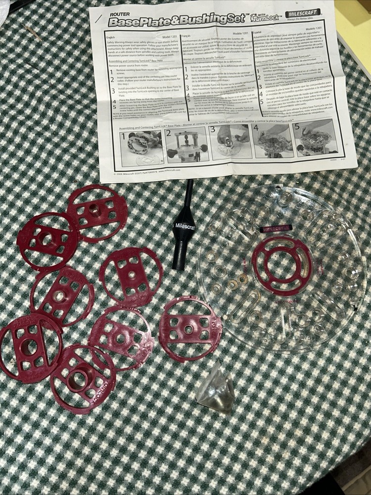 Milescraft 1201 Base Plate/Bushing Set for Routers Medium