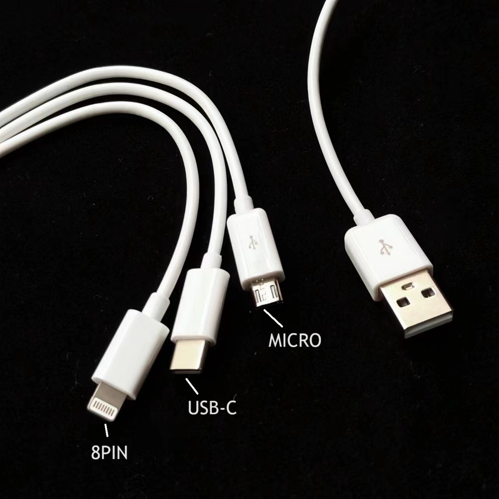 3 in 1 Fast USB Charging Cable Universal Multi Function Cell Phone Charger Cord