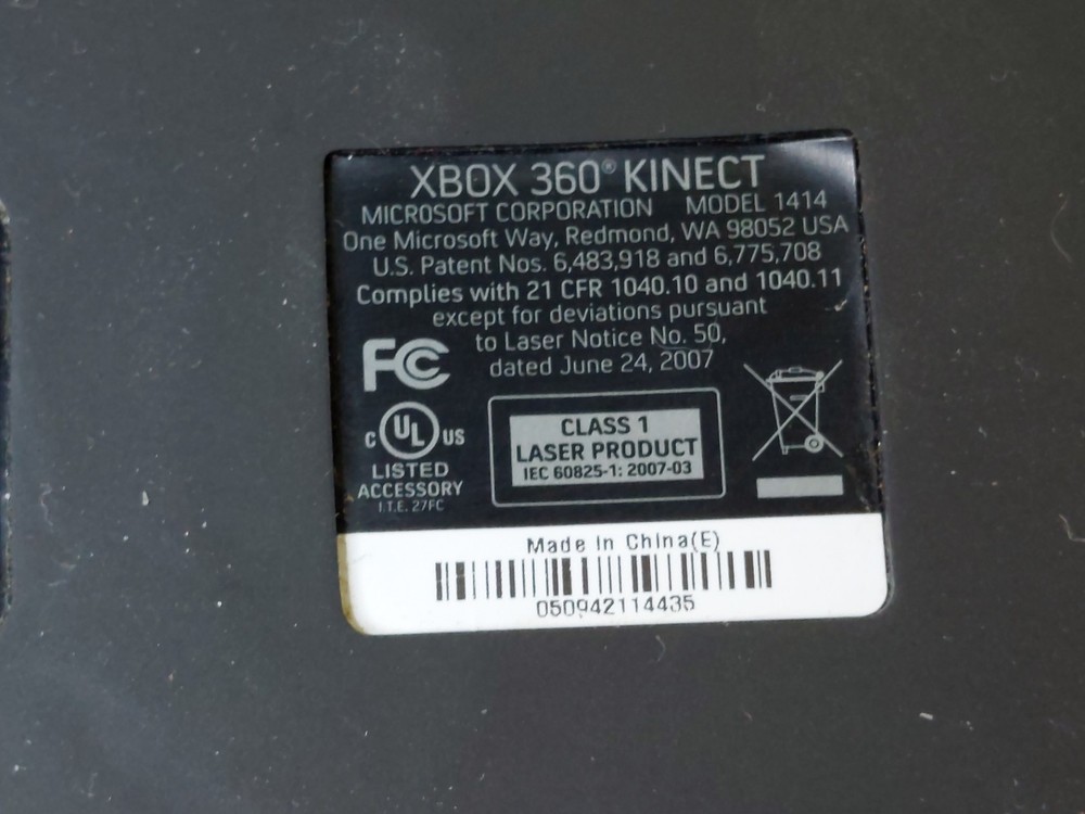 Official Microsoft Xbox 360 Kinect Sensor Bar Model 1414 OEM Black Untested