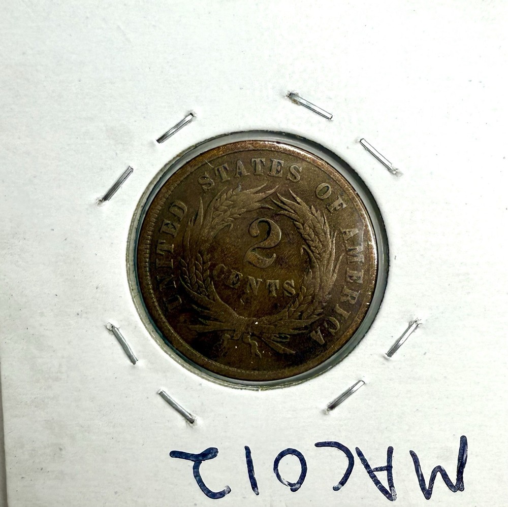 1865 Two Cent Coin – Nice Circulated Condition