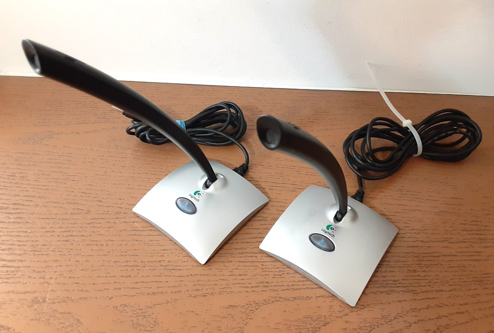2 Logitech USB Desktop Microphones Tested works