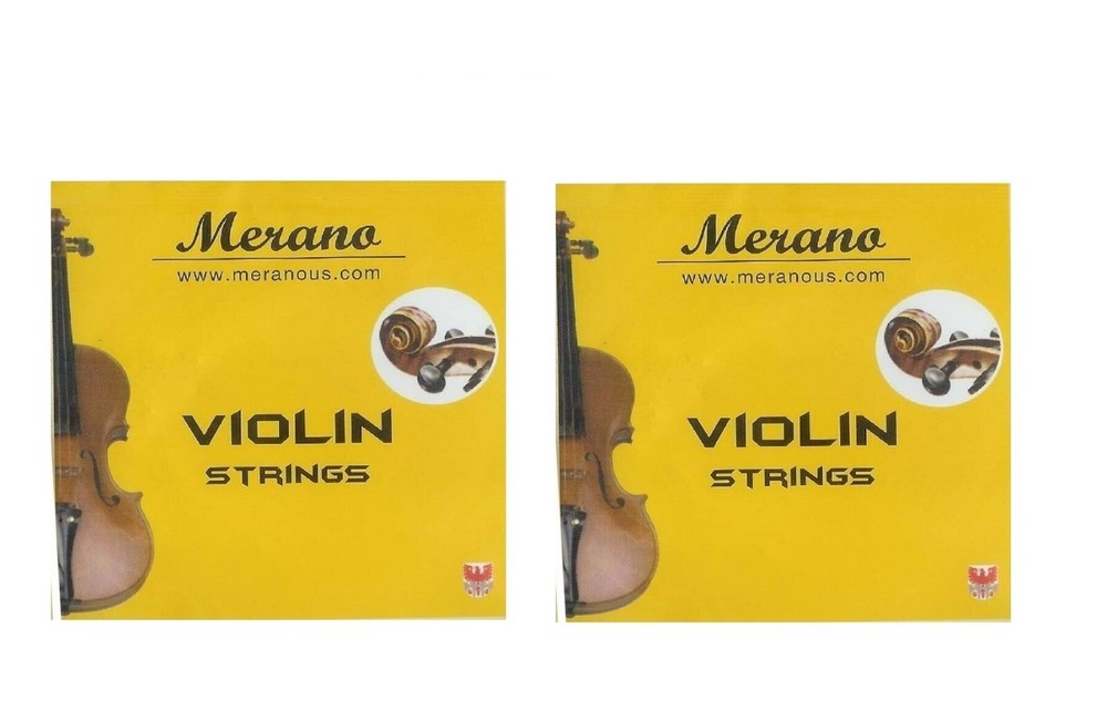 Merano Violin String Set G-D-A-E 3/4 - 4/4 Size ~ 2 Sets , 8 Strings