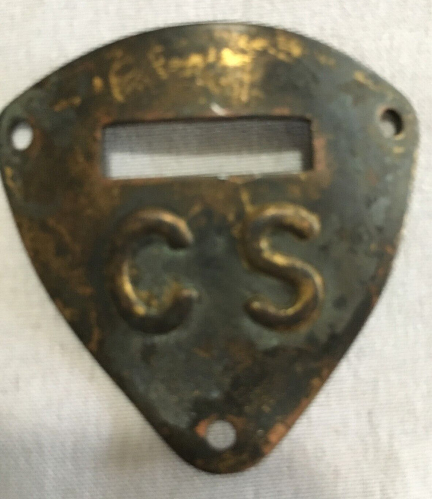 Civil War CS Brass Saddle Shield/ Tag Cavalry saddle Confederate