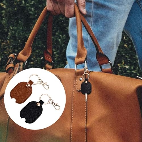 Leather Car Key Sleeves, Car Key Loop Replacement Leather Protector Auto 2