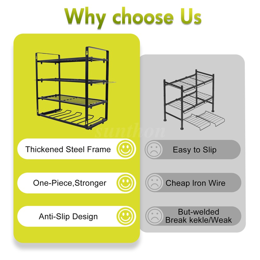 Power Tool Organizer Wall Mount Extended Large Heavy Duty 4 Layer 4 Drill Holder