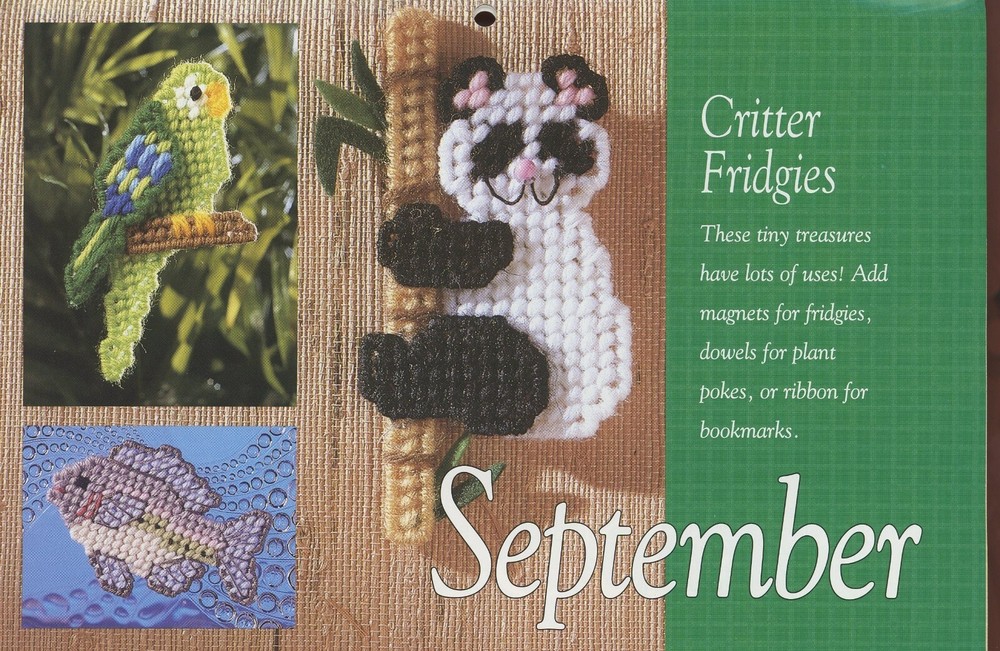 Needlecraft 1992 Calendar 12 Patterns Plastic Canvas Booklet