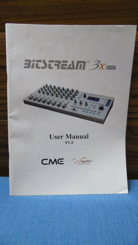 MANUAL ONLY Bitstream 3X MIDI Controller Wave Idea REPLACEMENT USER MANUAL V1.3