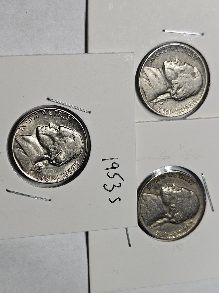 1953 PDS JEFFERSON NICKELS