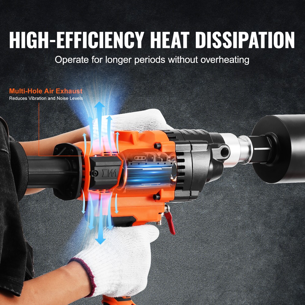 VEVOR Core Drill Machine 0.8-6.3in Dia 2000W Handheld Core Drill Rig for Mixing