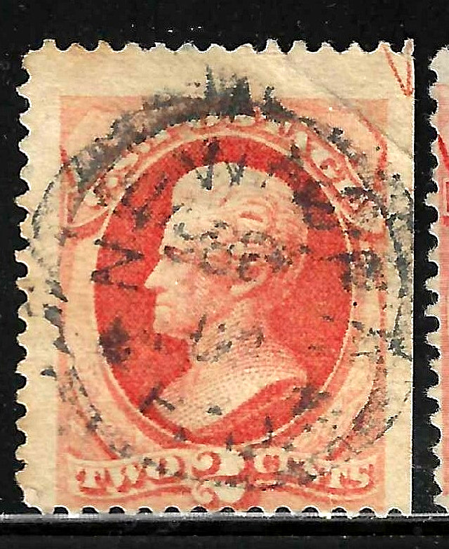 Sc #178 & #183 Position Arrows Nice Cancels 2 Cent Jackson 1875-79 US 92A14