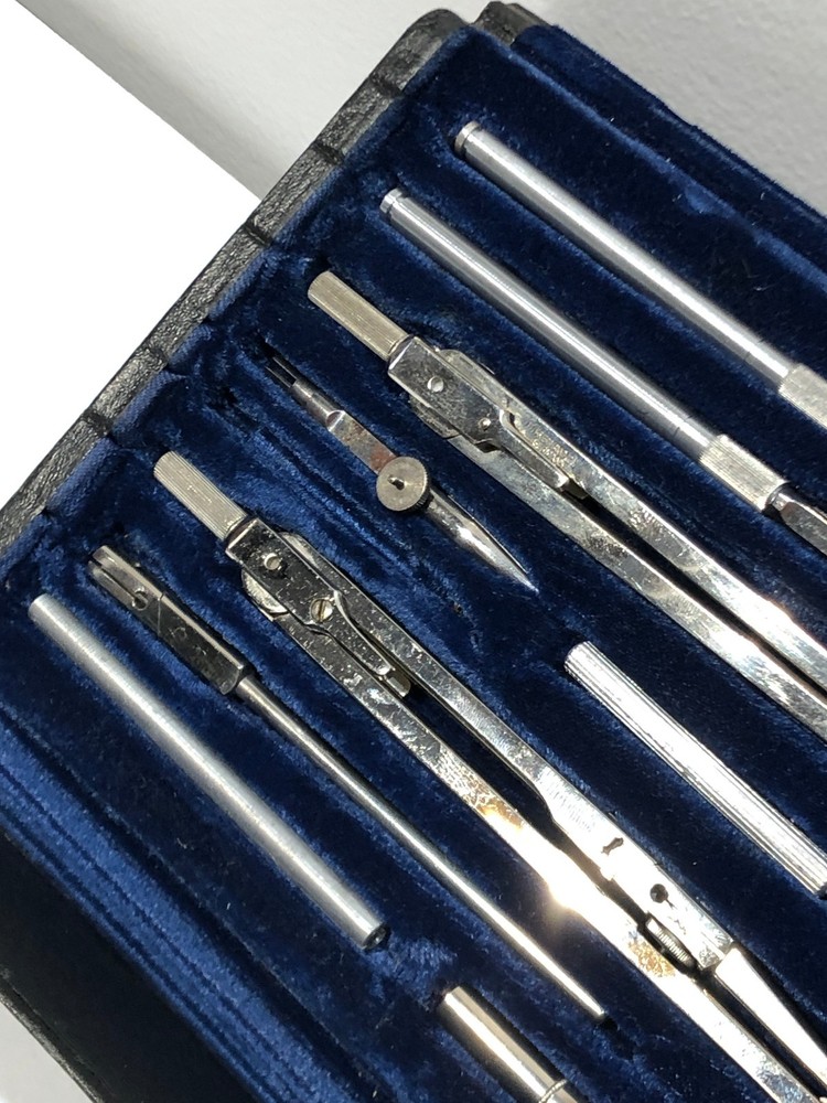 Vintage Friedmann Precision Drafting Engineering Compass Set Made in Germany