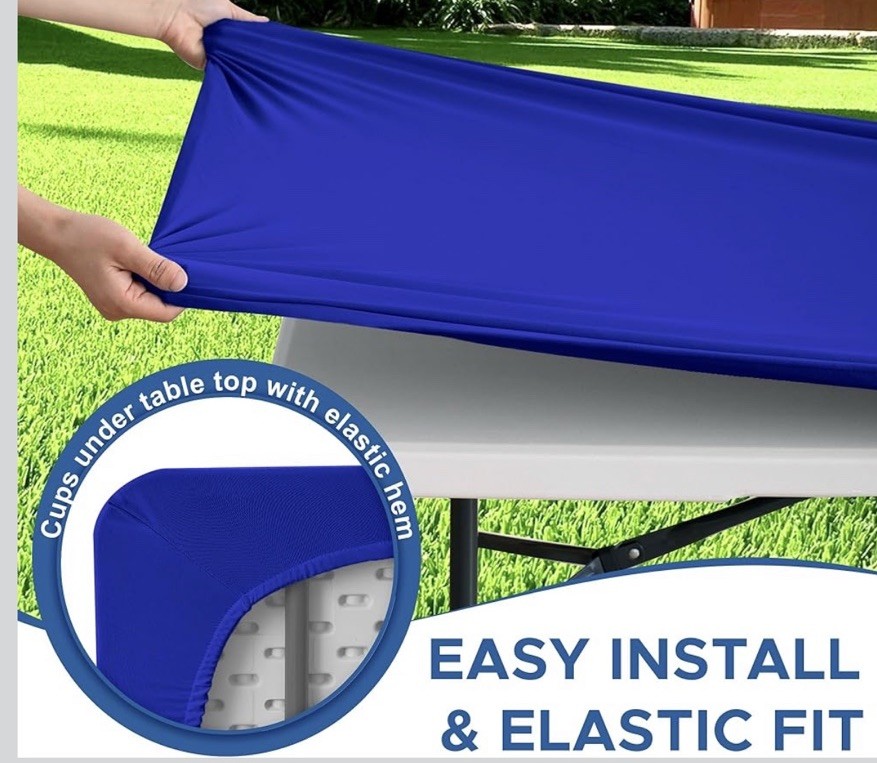 Spandex Fitted Tablecloths 6 Pack Royal Blue