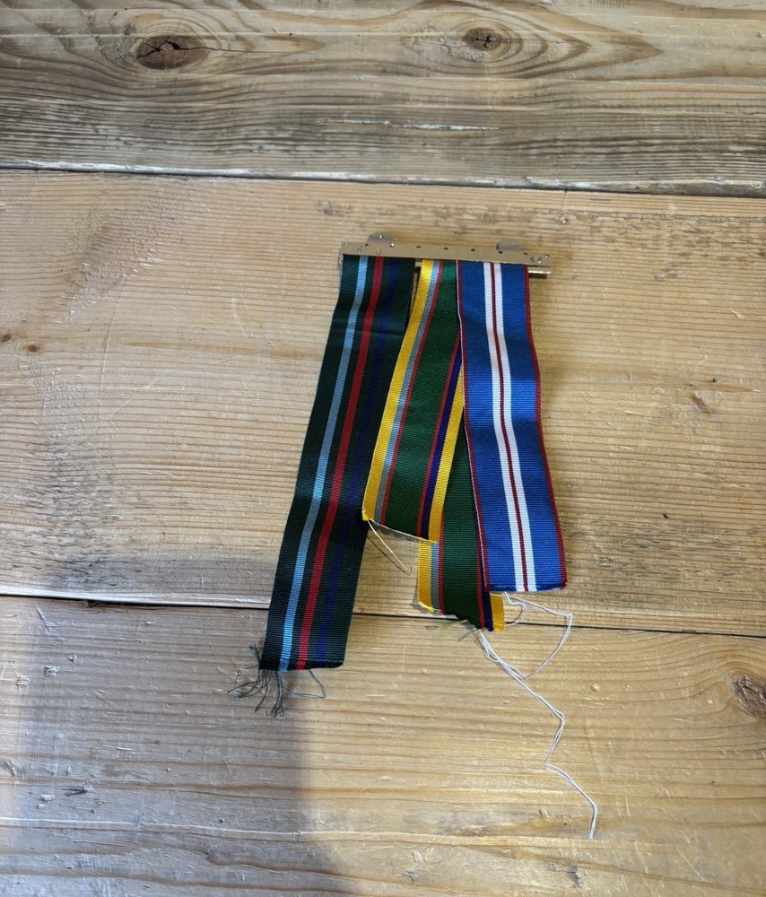 Military Brooch With Ribbons