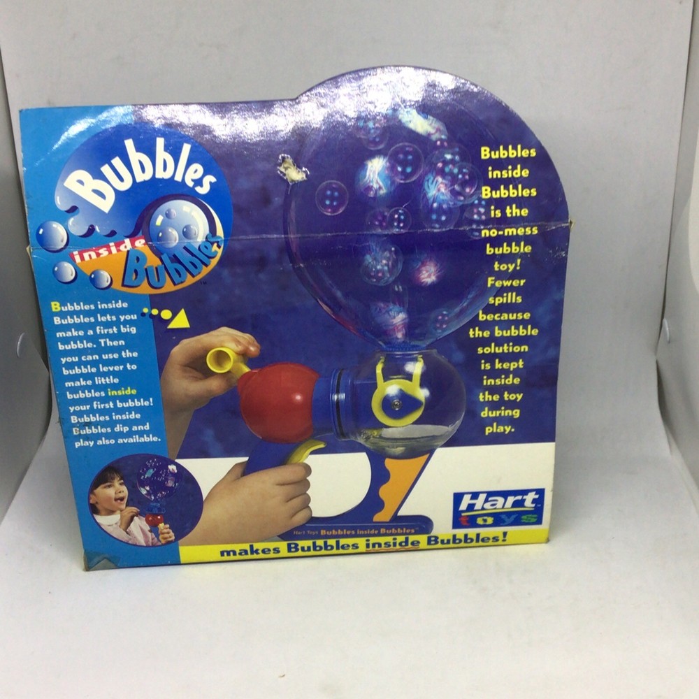 NOS 1998 Hart Toys Motorized Bubble Machine Makes Bubbles Inside Bubbles