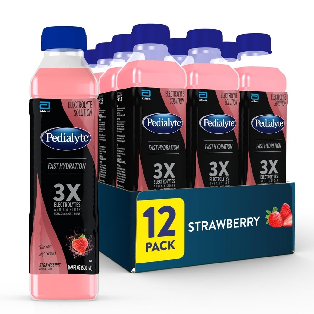 Electrolyte Solution Strawberry Hydration Drink 12 bottles half liter each